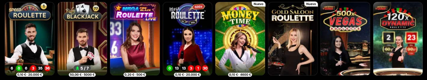 spinit casino juegos en vivo